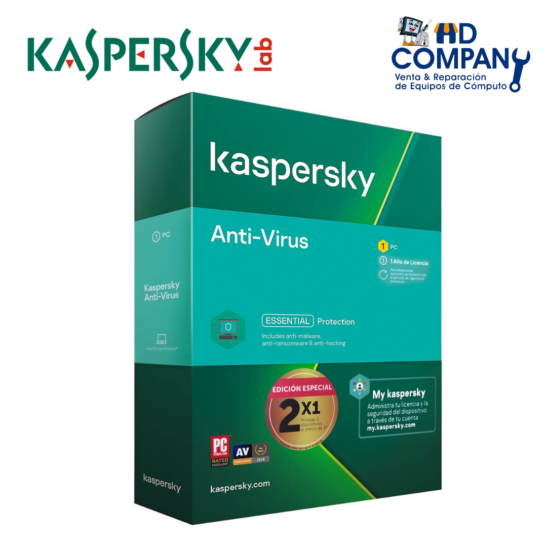 Antivirus KASPERSKY 2PC 1 año EDICION ESPECIAL