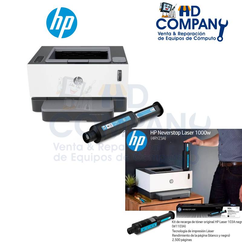 Impresora HP laser NEVERSTOP 1000W  WI FI| 4RY23A#697