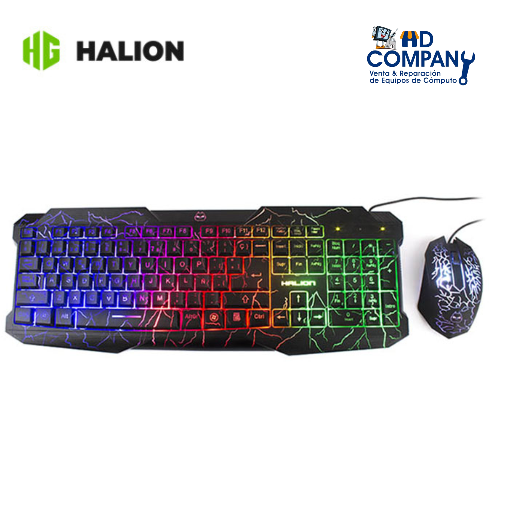 Kit teclado y mouse HALION kraken HA-506C gamer
