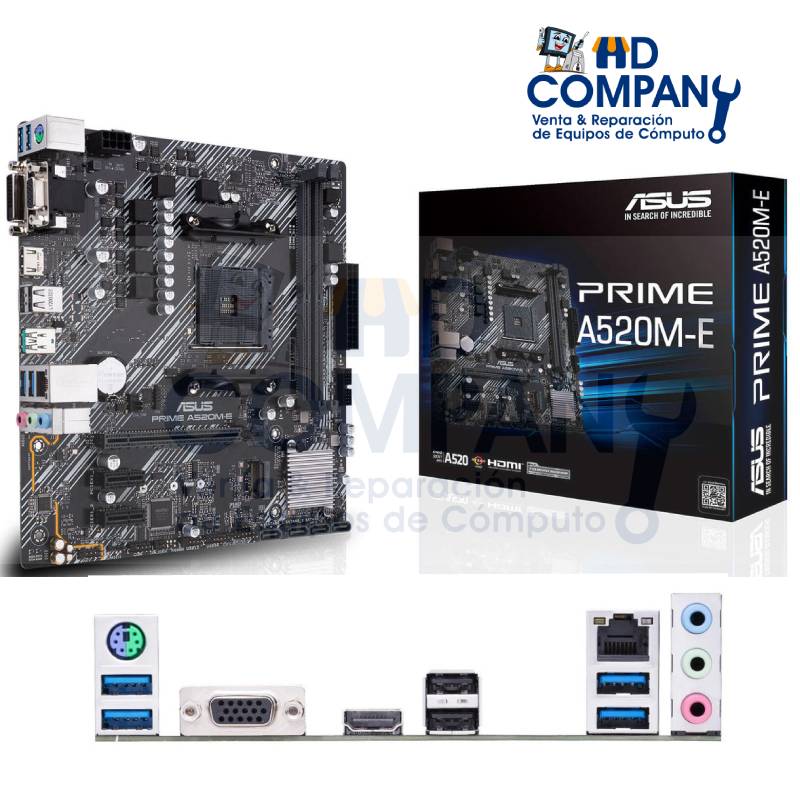 Mainboard ASUS PRIME A520M-K, AM4 AMD A520, DDR4 SATA 6.0 USB 3.2