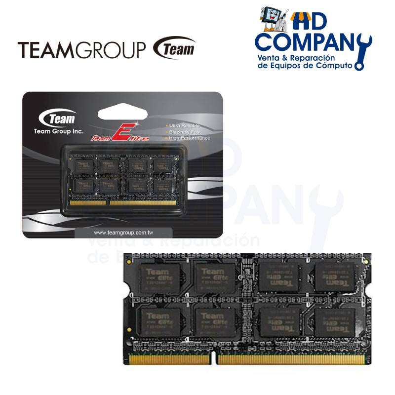 Memoria ram sodimm DDR3 TEAMGROUP 4gb 1600 MHZ (TED3L4G1600C11-S01)