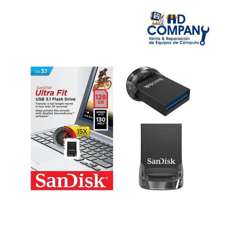 Memoria usb SANDISK 128GB ultra fit 3.1 (sdcz430-128g-g46)