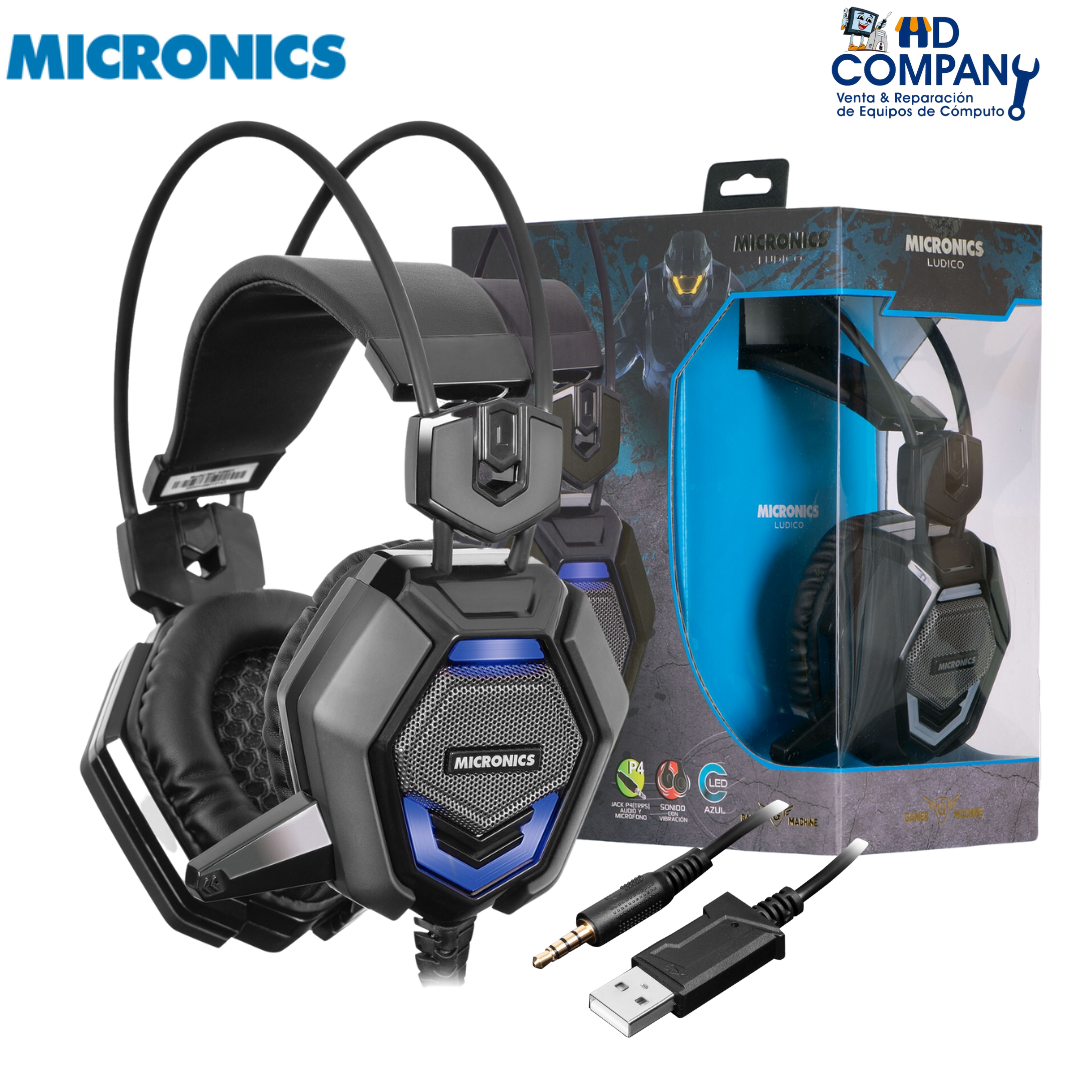 Microfono auricular MICRONICS LUDICO HG801 P4 y laptops