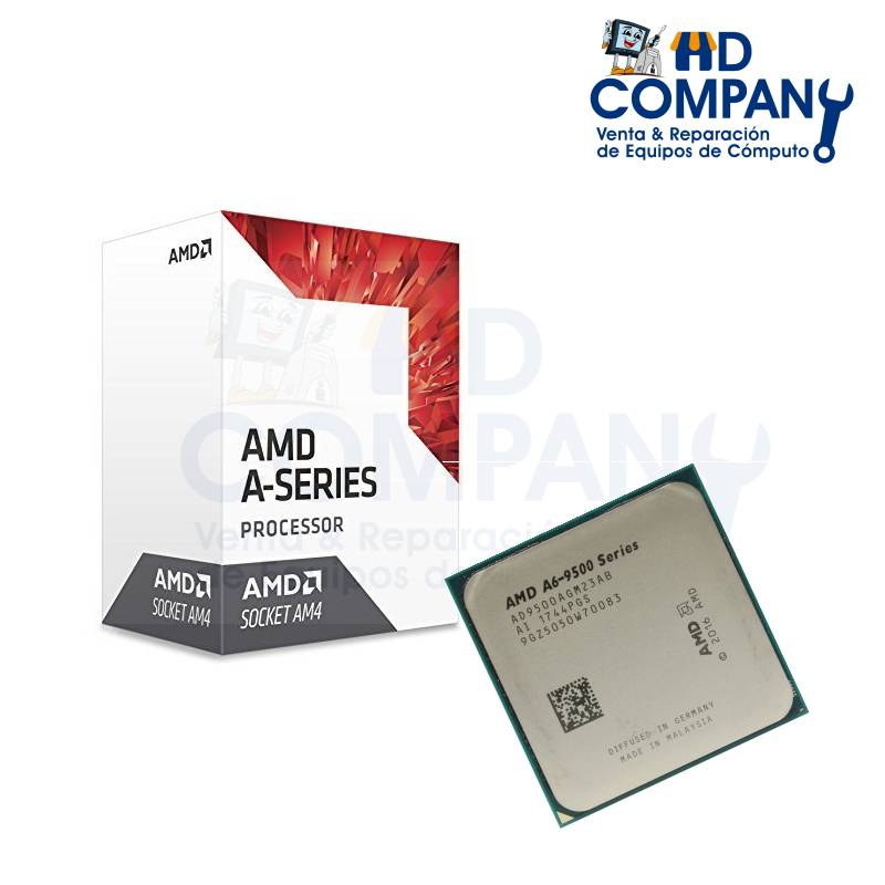 Procesador AMD A6-9500, 3.50GHZ, 1MB L2, 8 CORES, AM4, 28NM, 65W, CAJA.