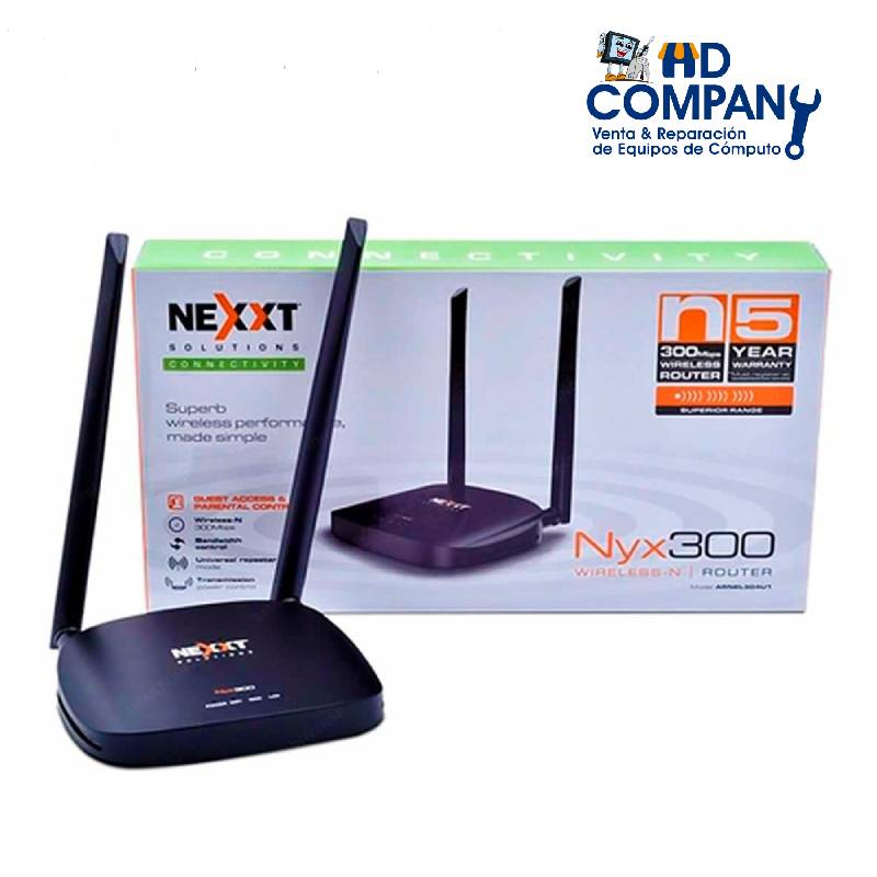 Router Inalámbrico Nexxt Nyx 300 2 antenas 300Mbps | ARNEL304U1