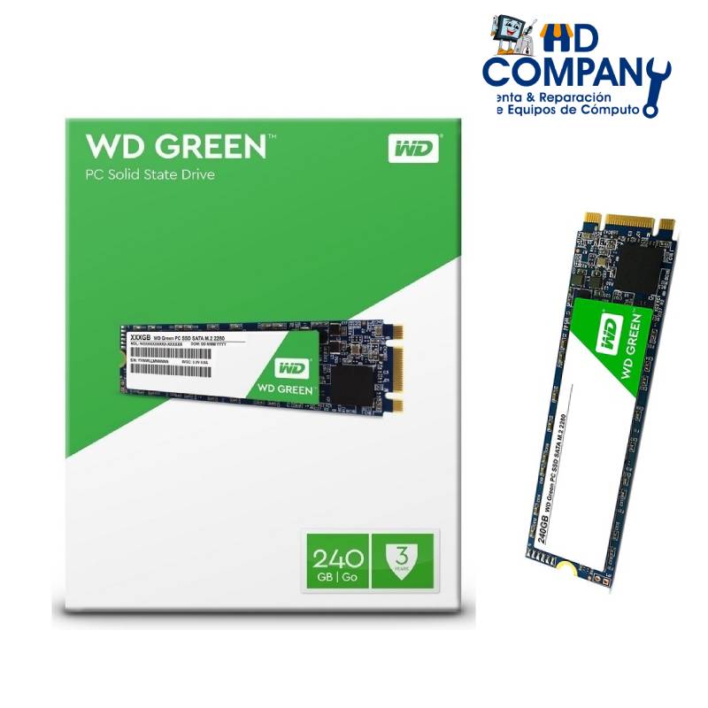 SSD M.2 SOLIDO WESTERN DIGITAL GREEN 240GB| 80MM (WDS240G2G0B)