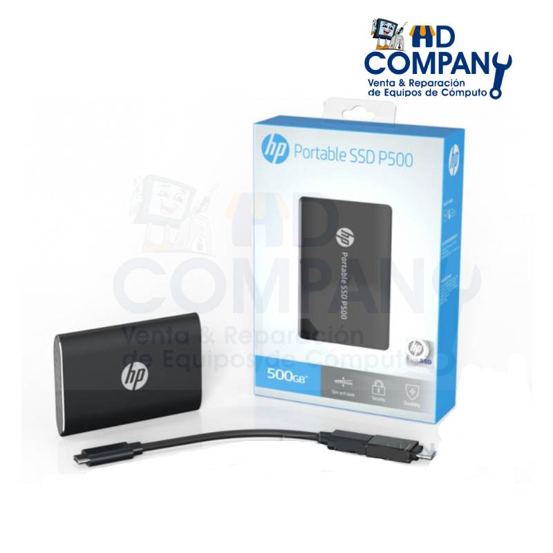 SSD externo HP 500GB  P500 negro (7NL53AA#ABC)