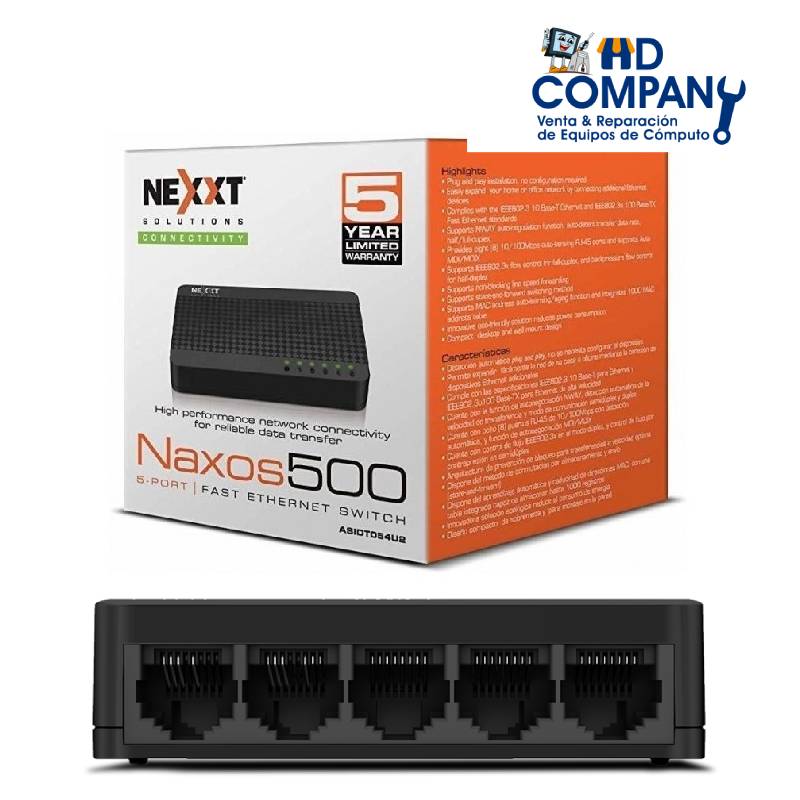 Switch NEXXT Naxos 5 puertos 10/100Mbps (ASIDT054U2)