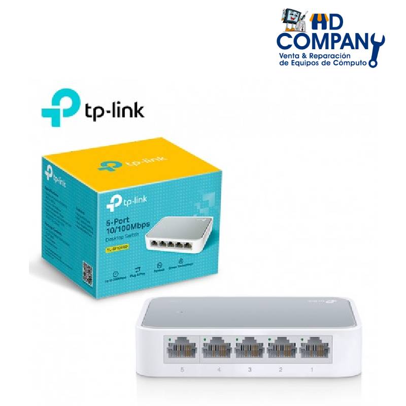 Switch TP-LINK TL-SF1005D, 5 puertos RJ-45 10/100 Mbps
