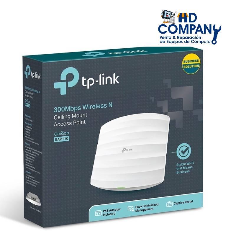Access Point TP-LINK EAP110, N300, 2.4GHz, 802.11b/g/n, PoE.