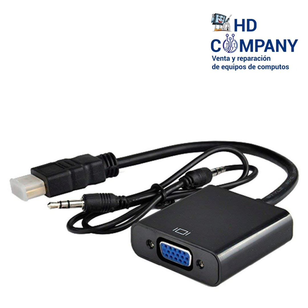 Adaptador HDMI a VGA con audio | BLISTER amarilla TRANSPARENTE
