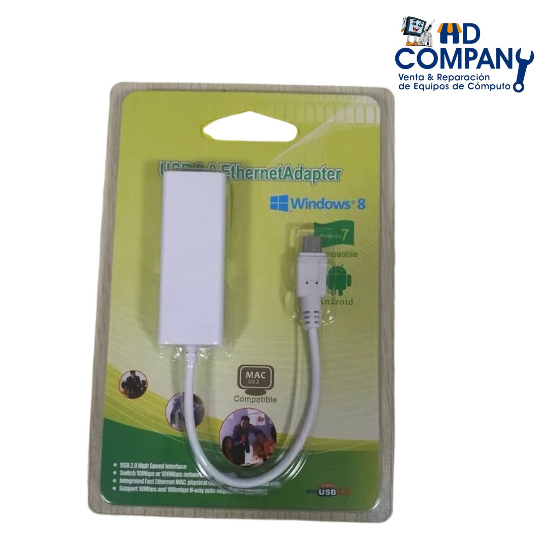 Adaptador de red 2.0 a tipo USB C