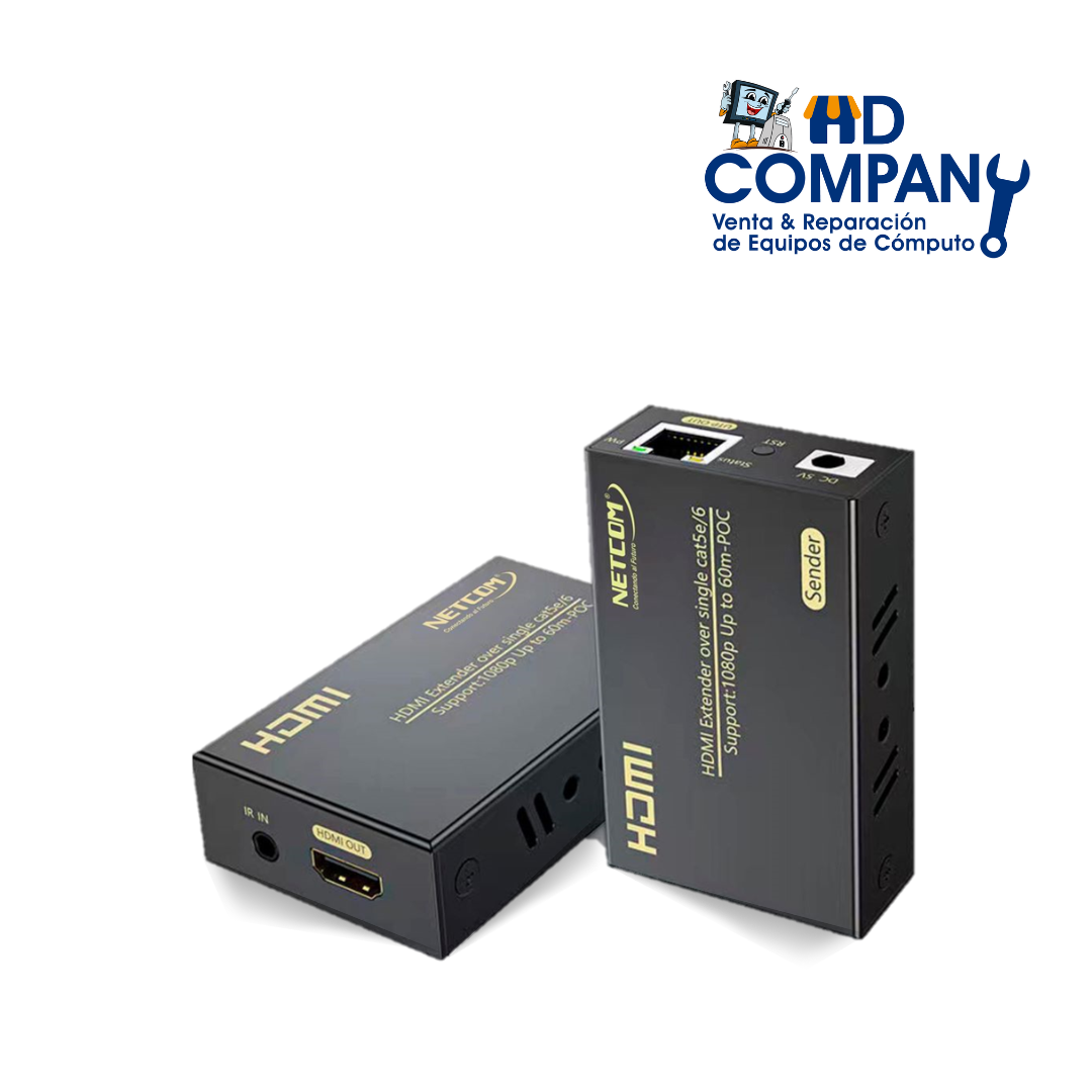 Adaptador extensor HDMI a RJ45/ 60 mt|HDMI EXTENDER 1080