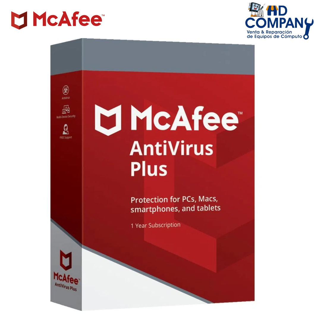 Antivirus MCAFEE PLUS 3 PC 1 año