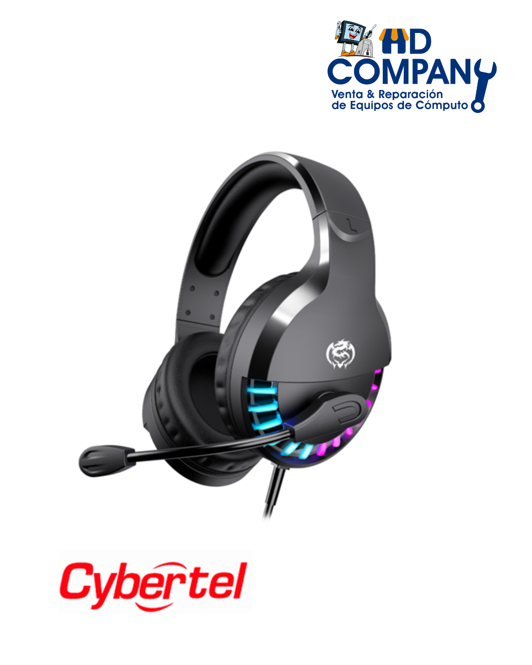 Audifono GAMER CYBERTEL STRIKER 5.1 CONECTOR USB AUDIO Y MICROFONO