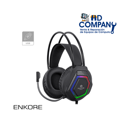 Audifono GAMER ENKORE ACTIVE 5.1 CONECTOR USB AUDIO Y MICROFONO