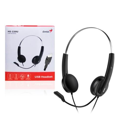 Auricular GENIUS HS-220U con micrófono negro	TIPO C