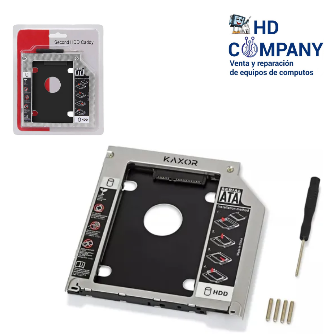 Bandeja de disco p/laptop SECOND HDD CADDY 12.7 MM