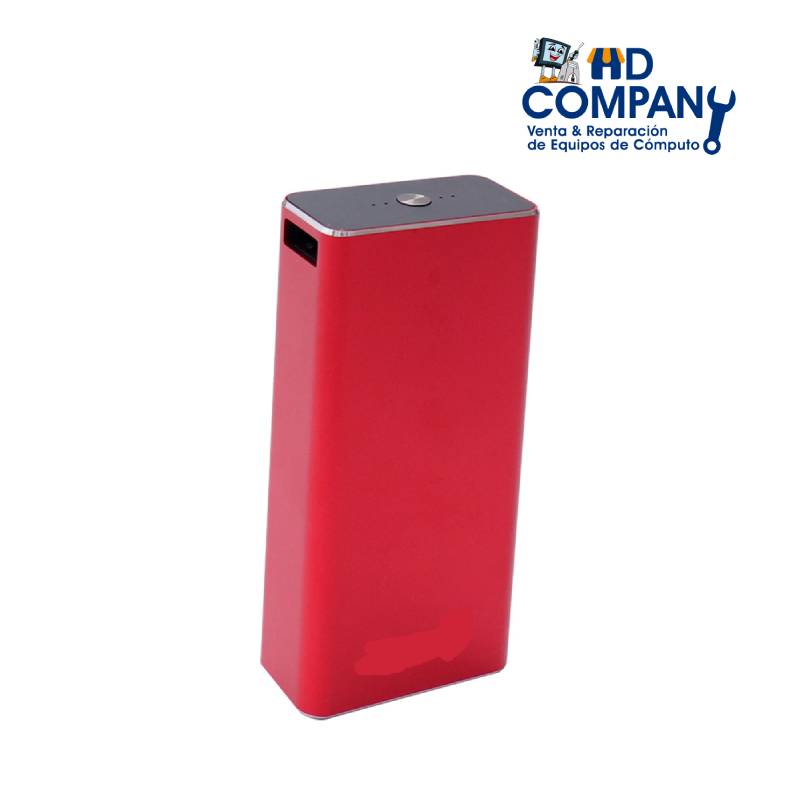 Bateria externa recargable DELTRON PB4010, 10 000 MAH, 5V / 2.1A, USB, MICRO-USB, ROJO.