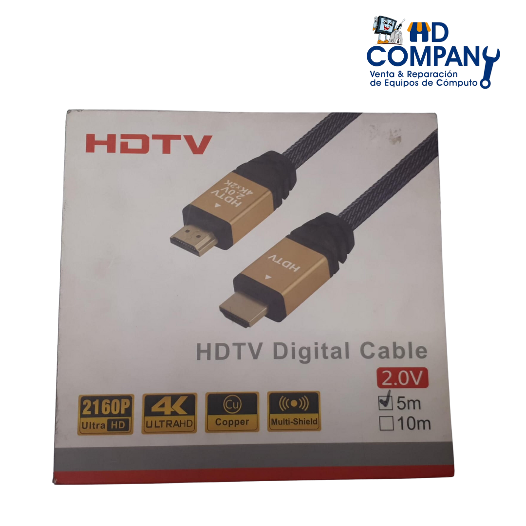 CABLE HDMI 2.0  5metros 4K CAJA BLANCA HDTV