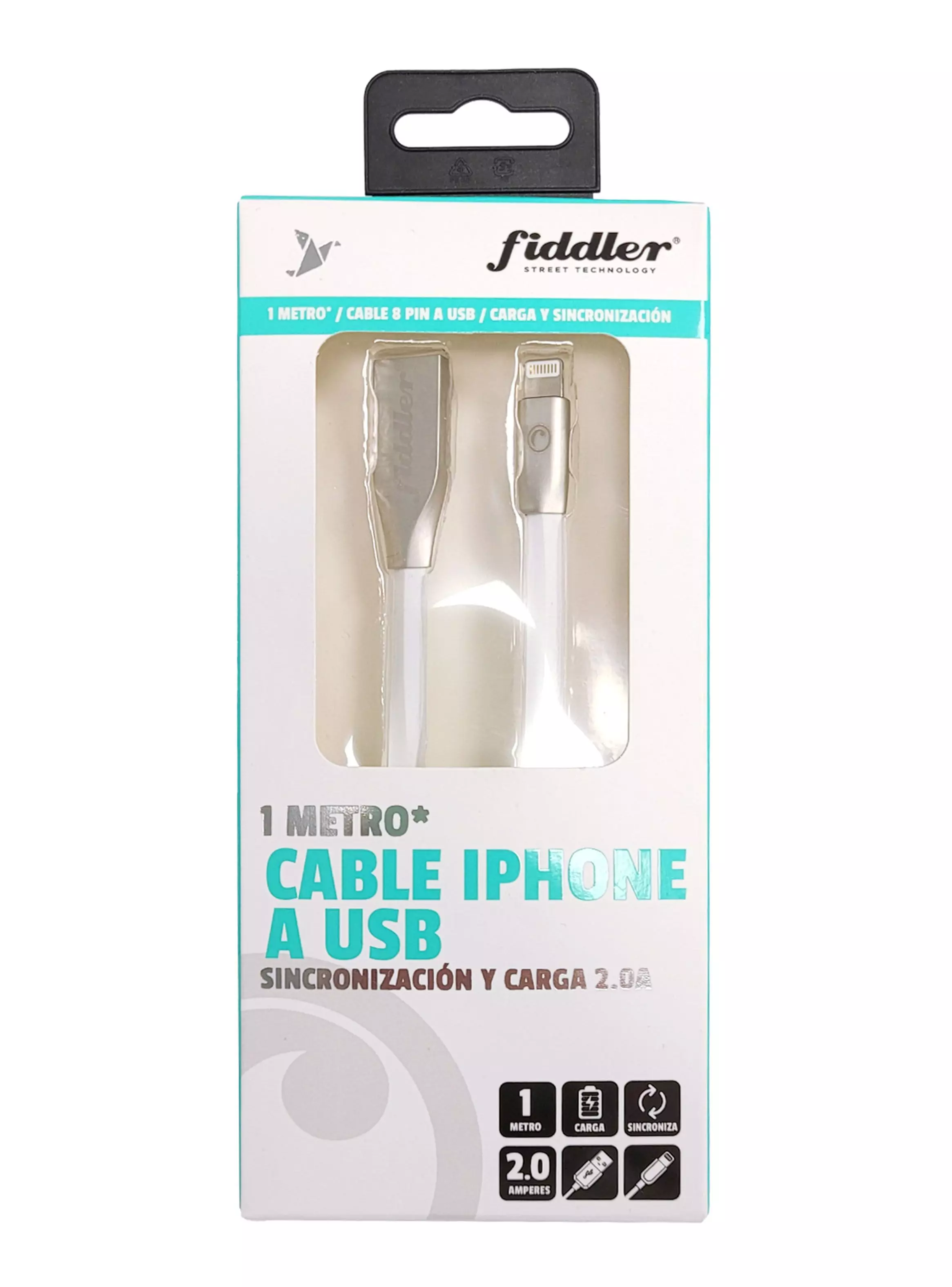 Cable USB a LIGHTNING IPHONE FIDDLER  2.0A