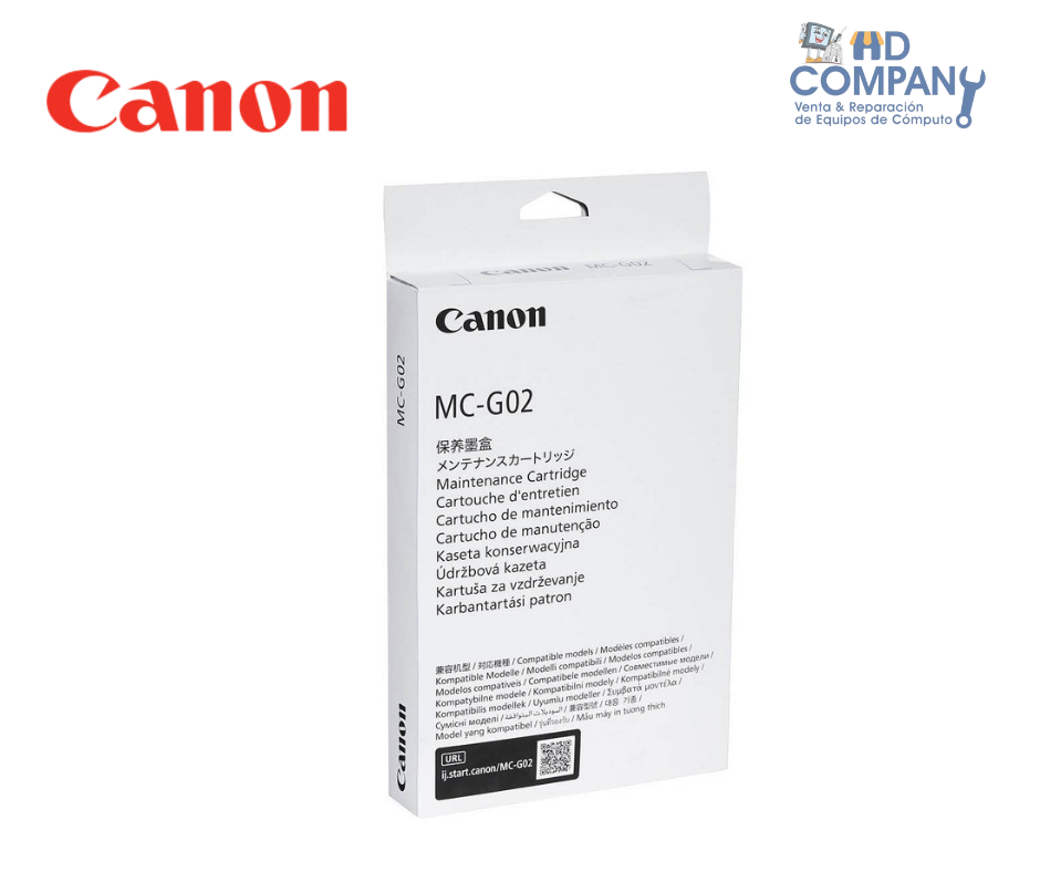 Cartucho De Mantenimiento Canon MC-G02 G2160 G3160 Original