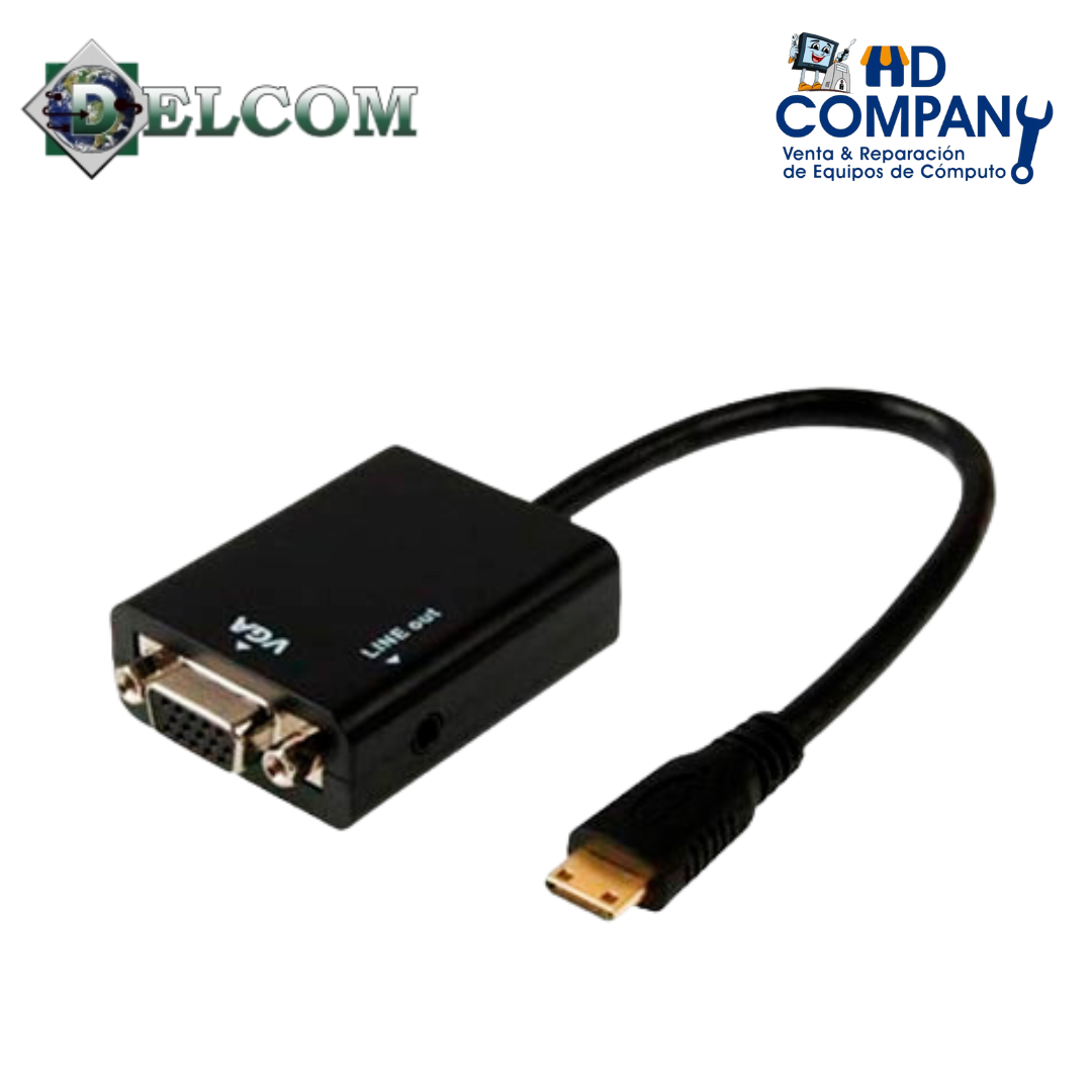 Conversor VGA a HDMI DELCOM / caja marron