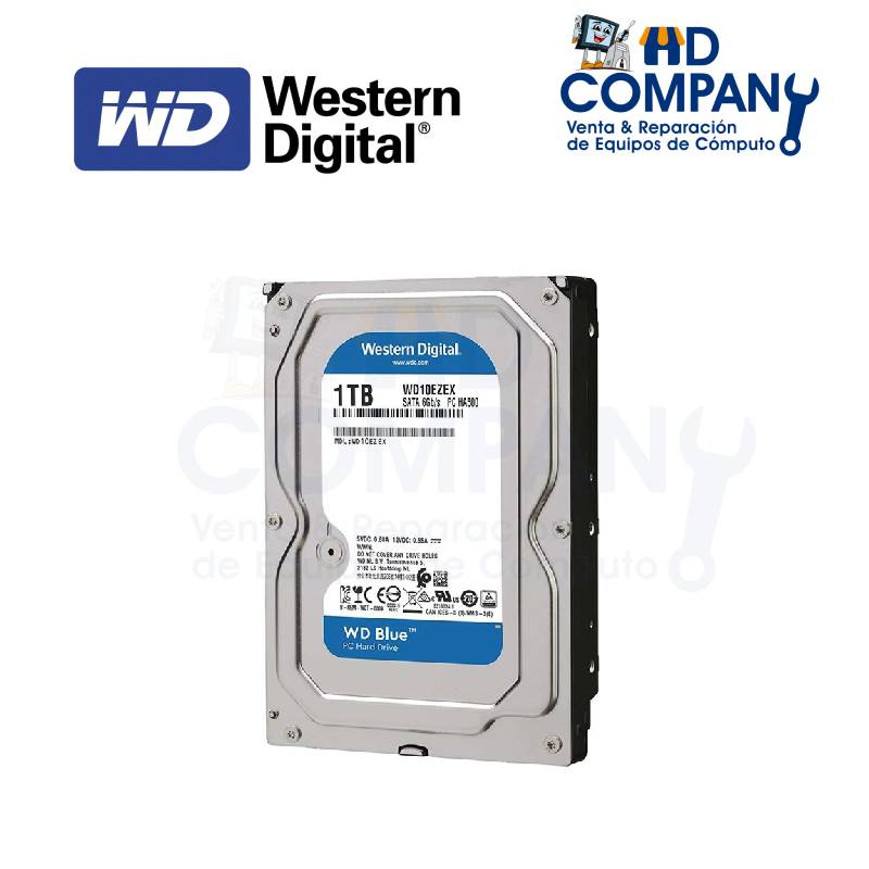 Disco duro WESTERN DIGITAL 1TB SATA 6GB/s 3.5" 64MB 7200RPM (WD10EZEX)