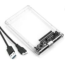 Encapsulado USB 3.0 transparente case para disco duro 2.5