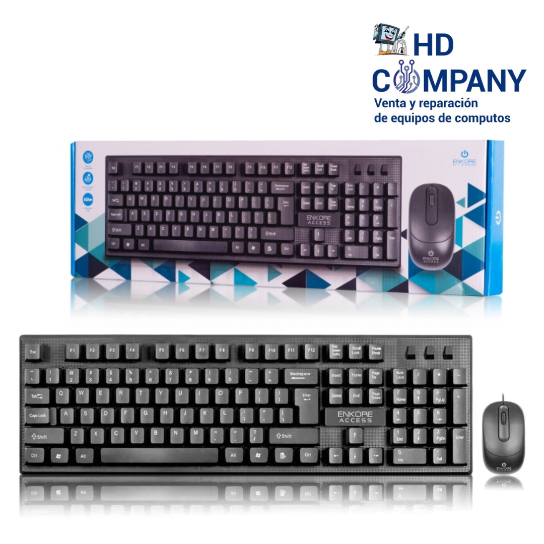 KIT ALAMBRICO TECLADO Y MOUSE ENKORE access ENT508