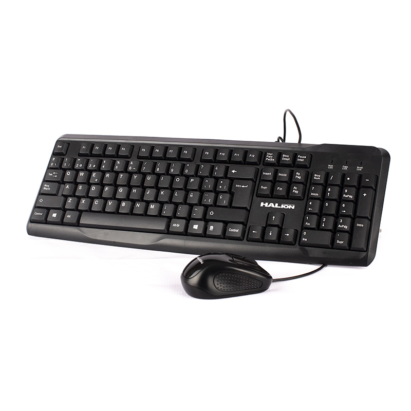 KIT ALAMBRICO TECLADO Y MOUSE HALION HA-K429C
