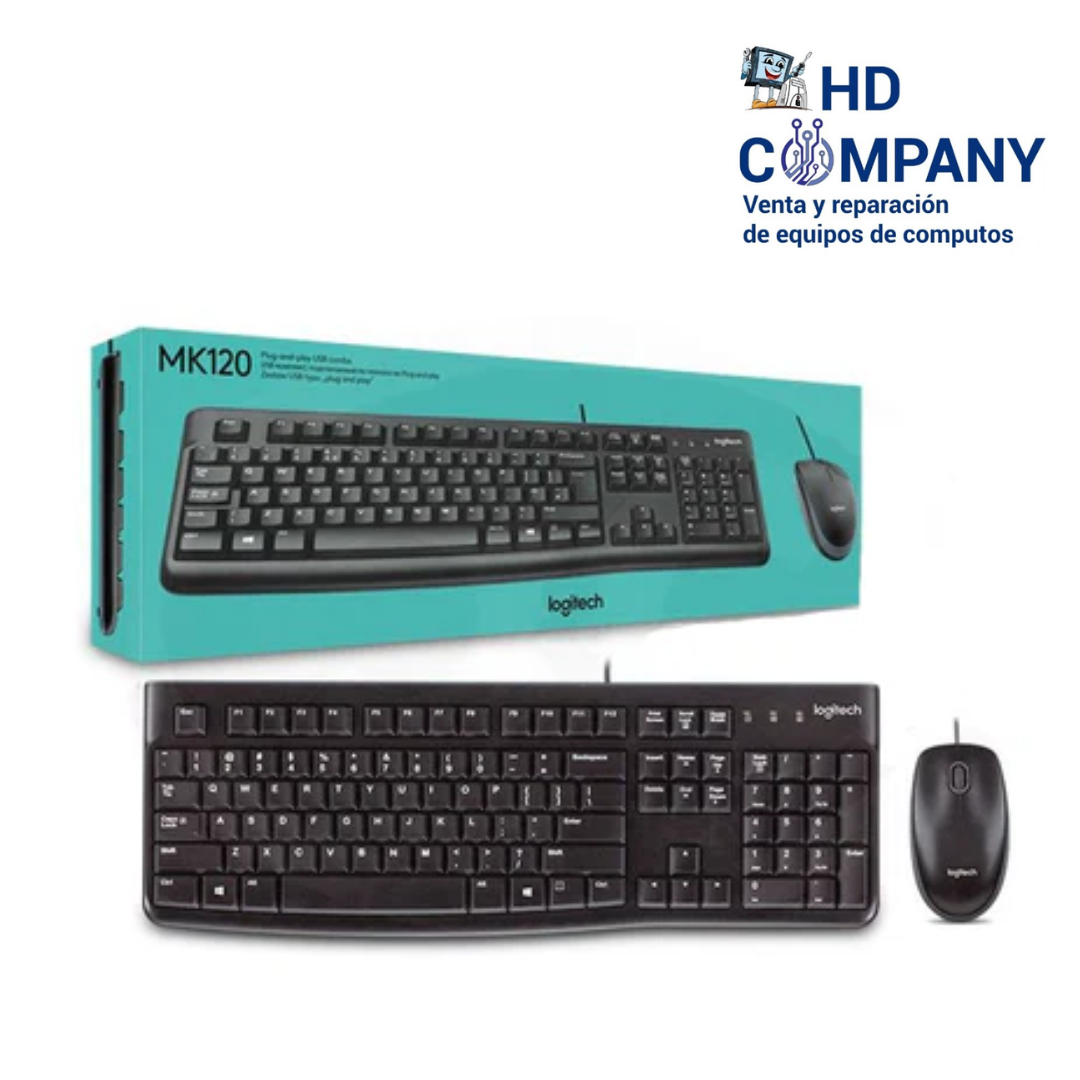 KIT ALAMBRICO TECLADO Y MOUSE LOGITECH MK120 | 920-004428