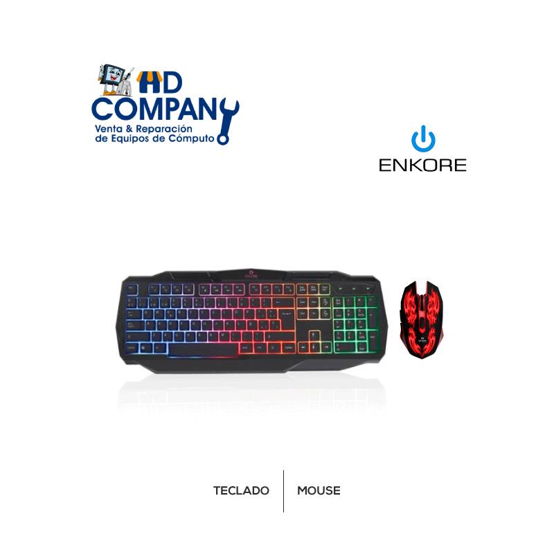 Kit gamer teclado y mouse ENKORE invictus ENT G1002