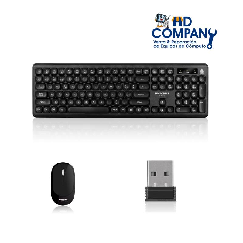 Kit teclado y mouse inalambrico MICRONICS kit liquid+ WT803 para smart TV