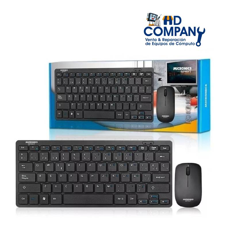 Kit teclado y mouse inalambrico MICRONICS spirit WT800 para smart TV