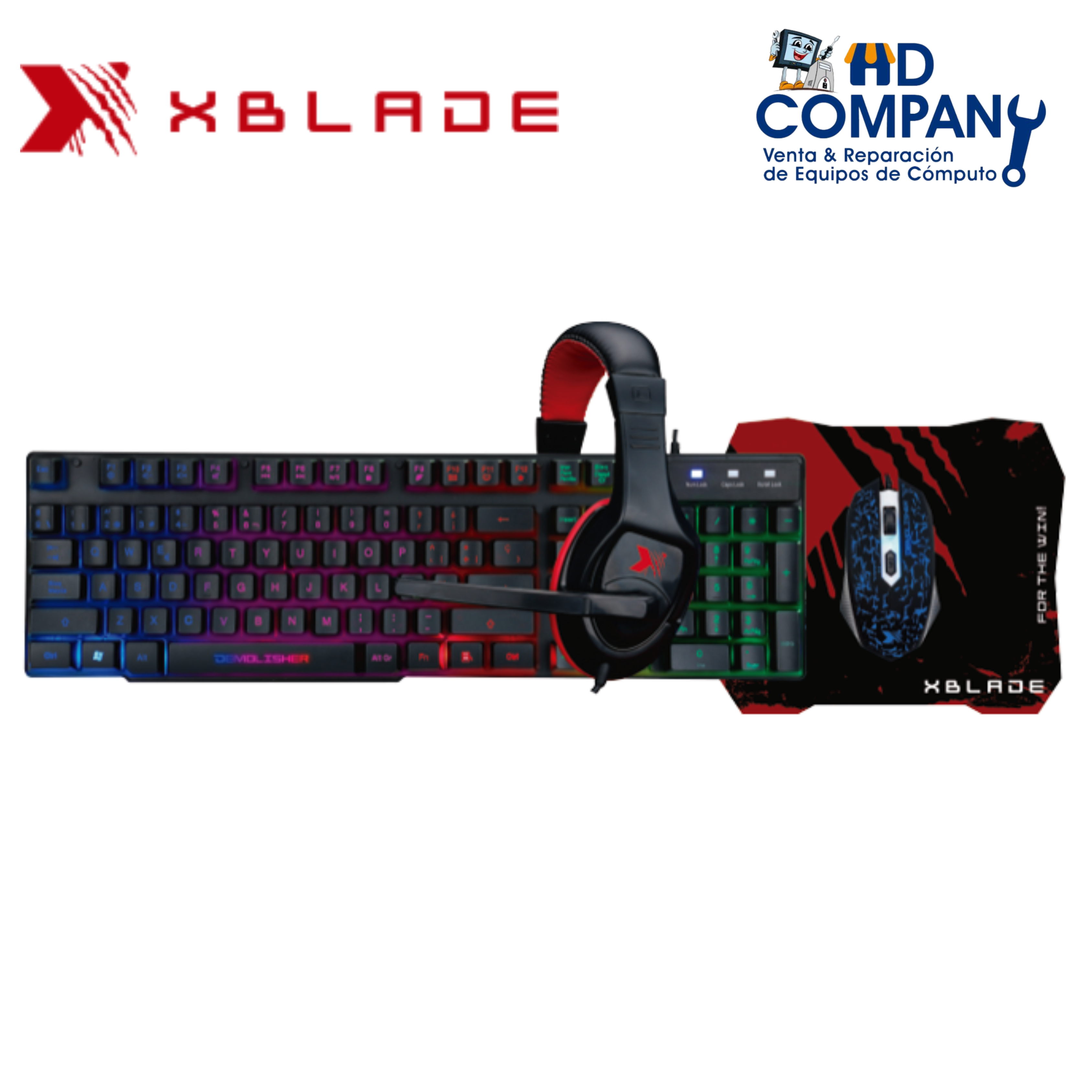Kit teclado mouse auricular pad XBLADE DEMOLISHER GXB-KMHP370
