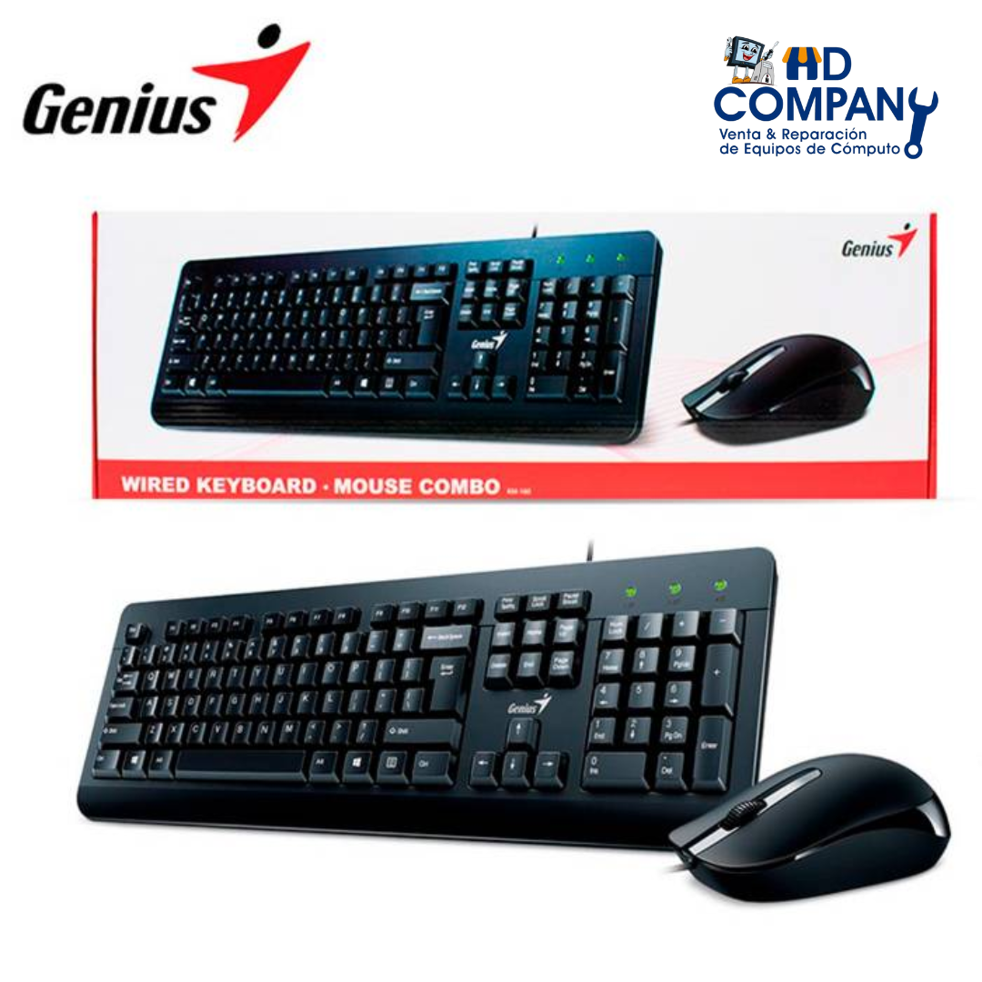 Kit teclado y mouse GENIUS KM-160 usb negro sp