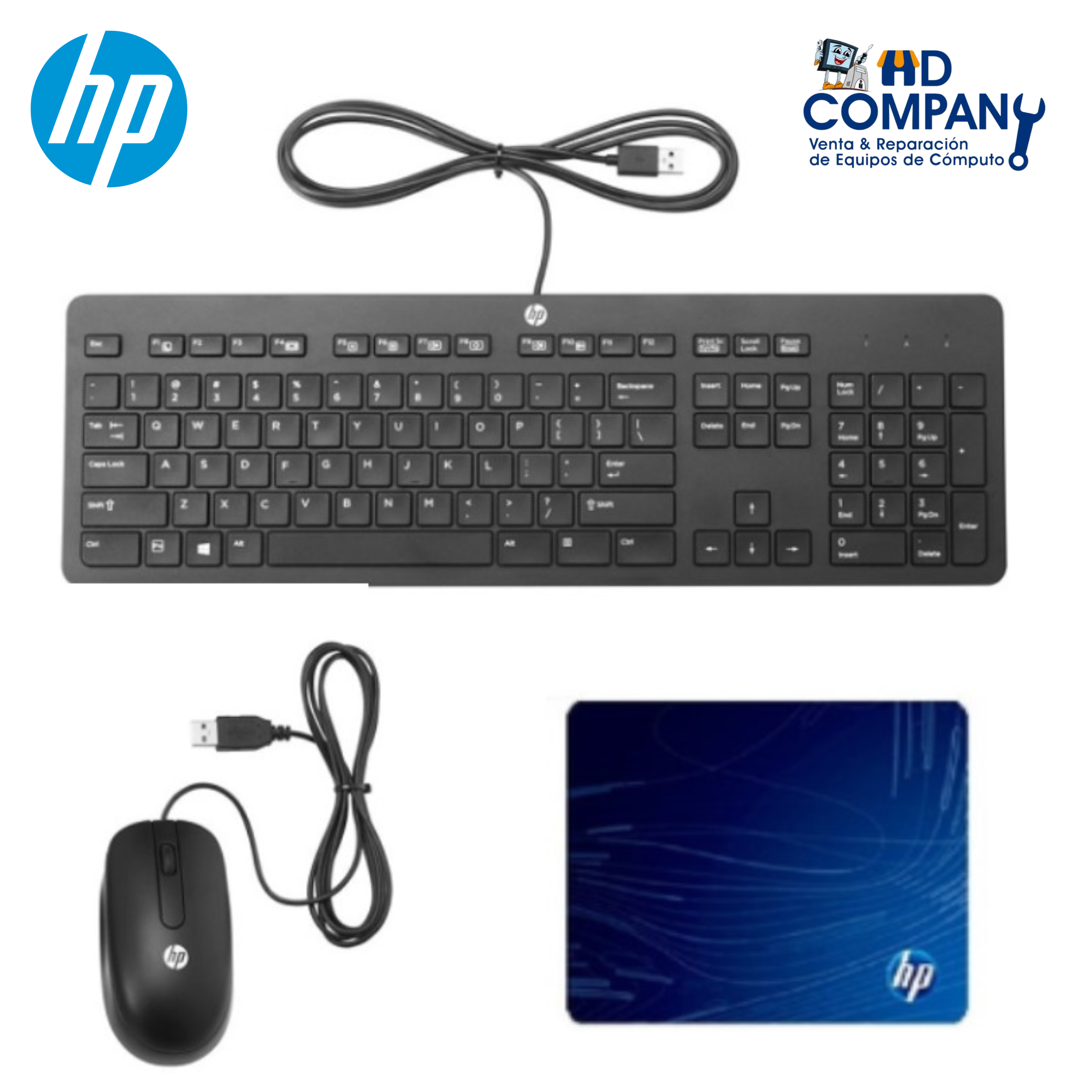 Kit teclado y mouse y pad HP slim business |  T4E63AA#ABM