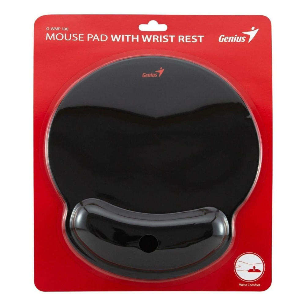 MOUSE PAD GENIUS  G-WMP 100 CON MUÑEQUERA NEGRO