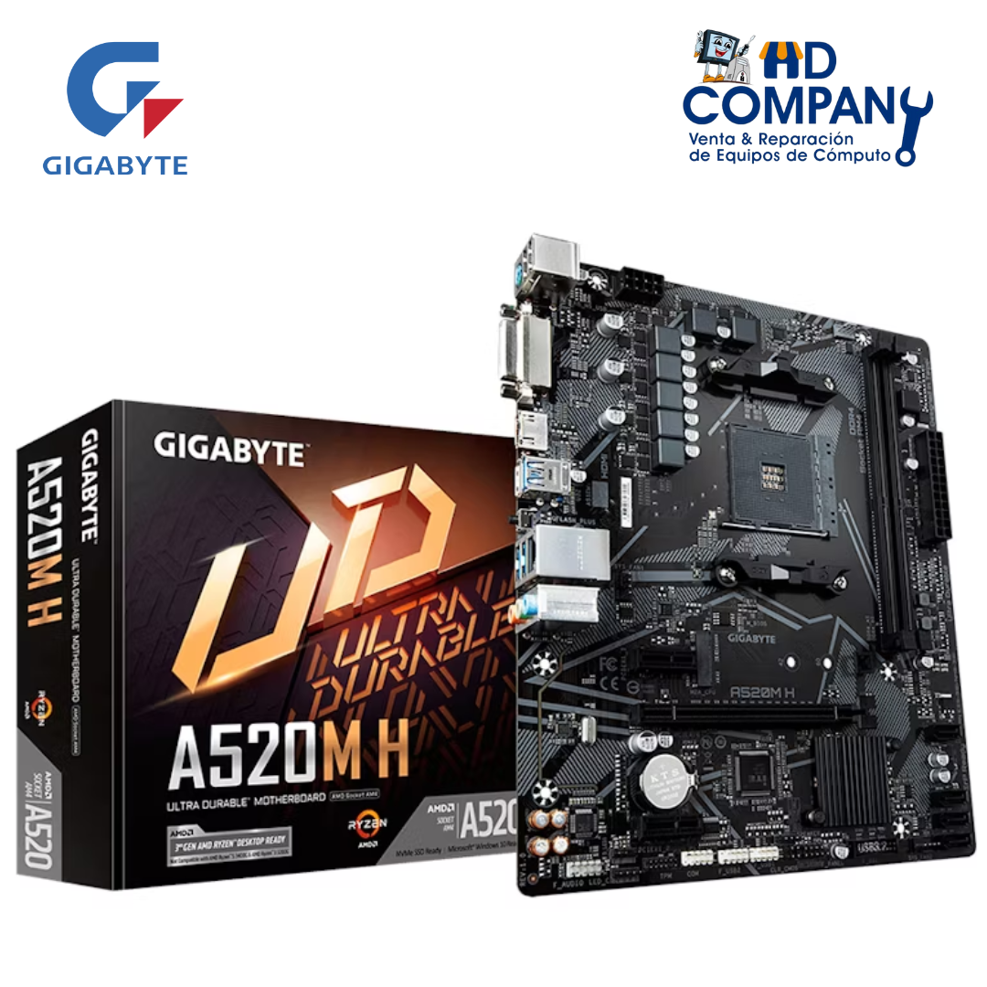 Mainboard GIGABYTE A520M-H AM4 AMD A520, DDR4 SATA 6.0 USB 3.2