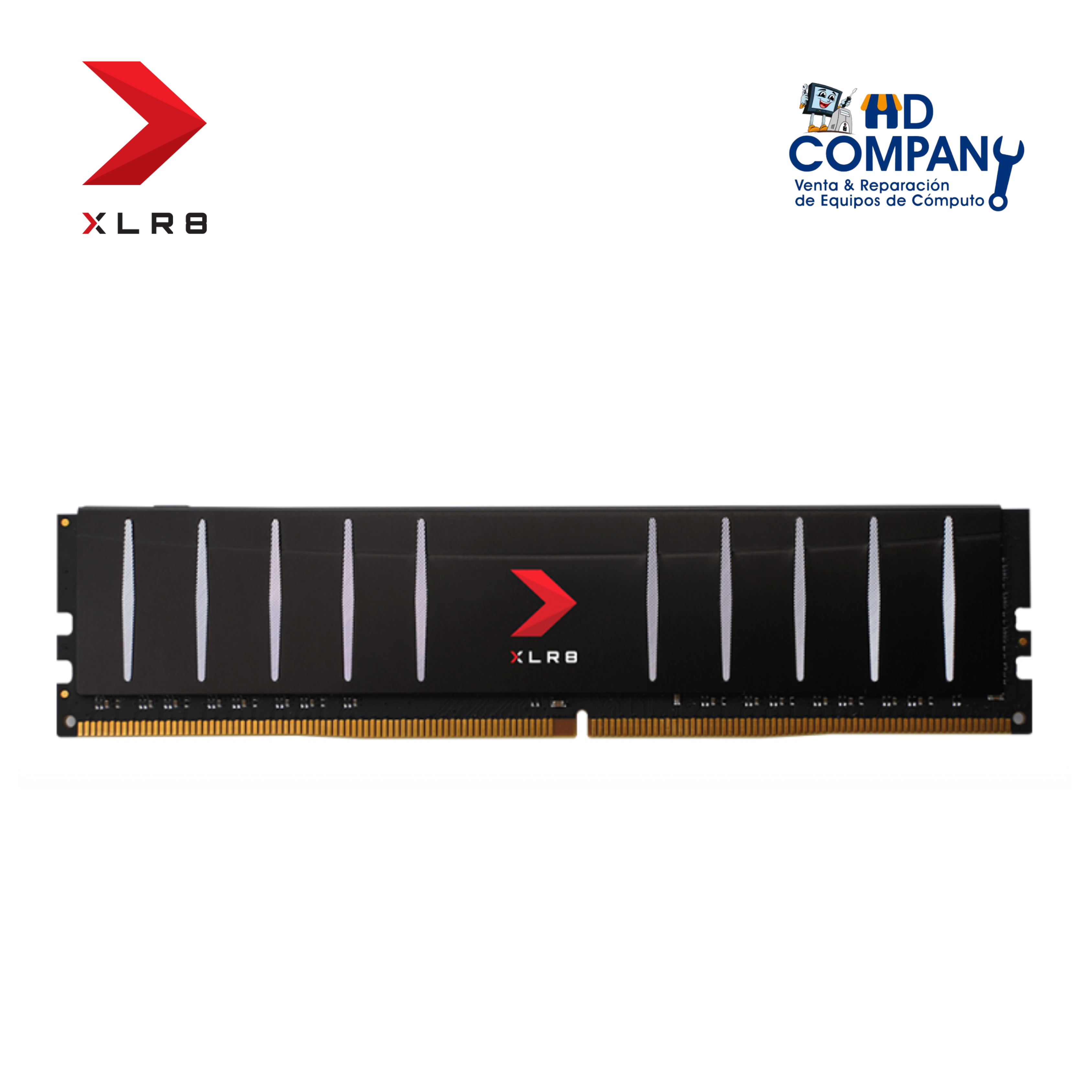 Memoria RAM DDR4 PNY XLR8 8GB 3200 MHz, PC4-25600, CL16, 1.35V.