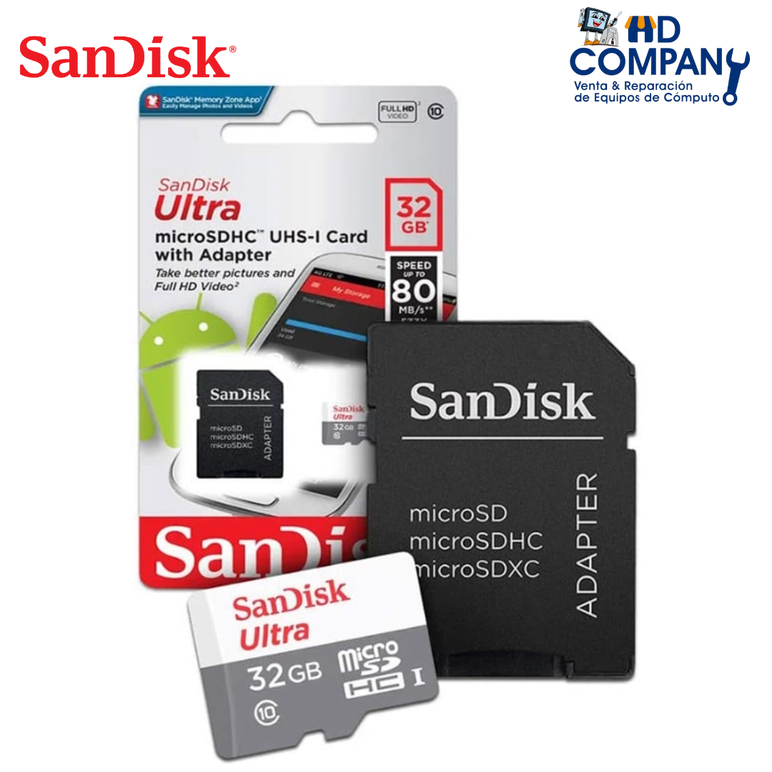 Memoria micro sdhc SANDISK 32GB ultra A1 class 10 UHS-I