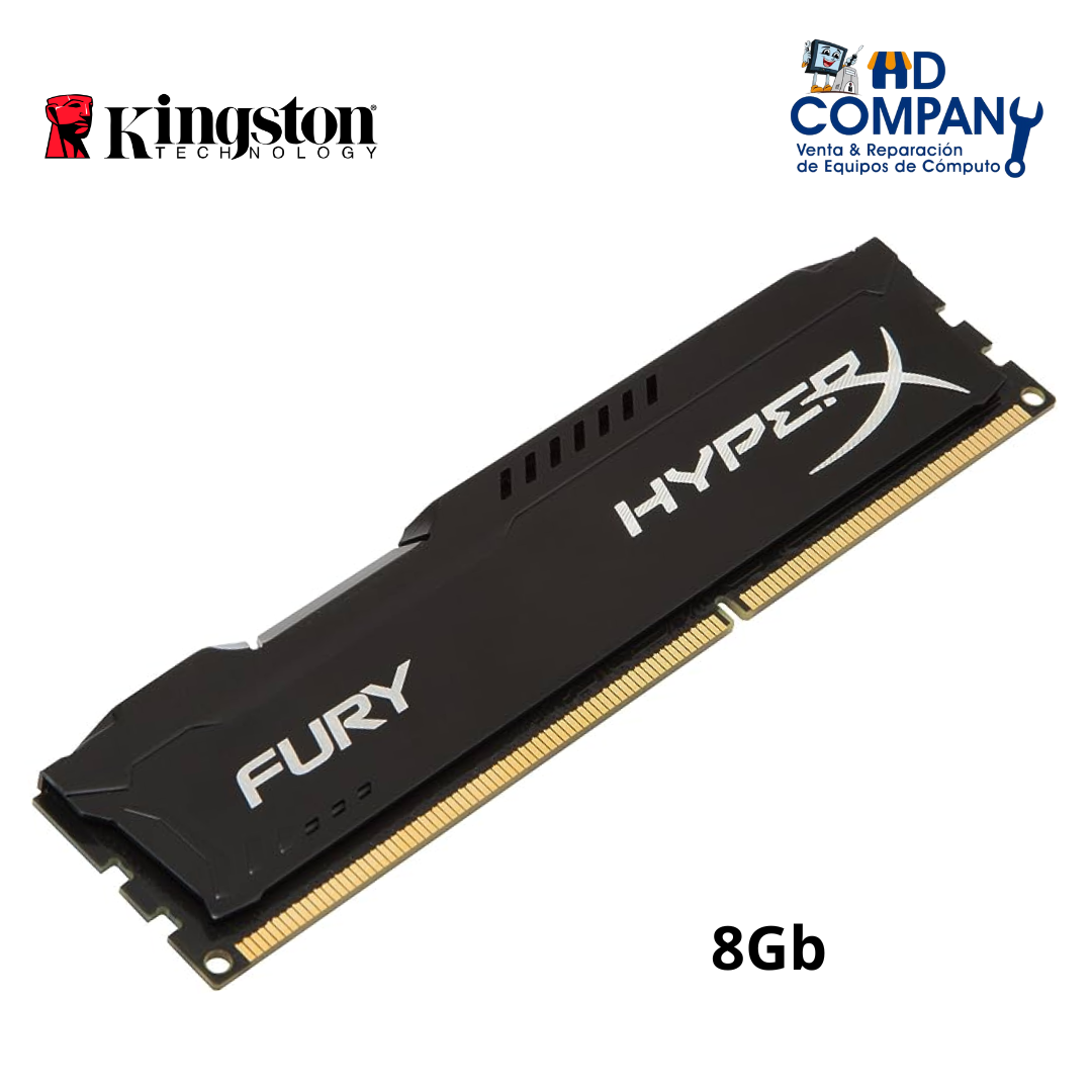 Memoria ram DDR3 KINGSTON HYPERX FURY BLACK, 8GB , 1600 MHz, CL10 (HX316C10F/8)