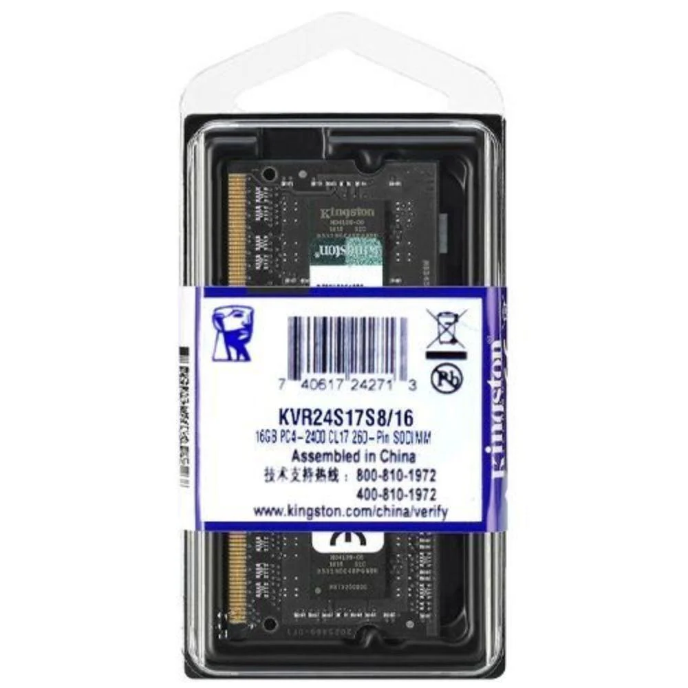 Memoria ram sodimm DDR4 KINGSTON 16gb 2400 / 2666 / 3200 MHZ