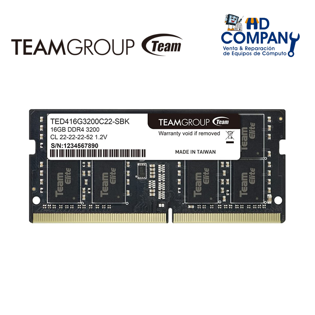 Memoria ram sodimm DDR4 TEAMGROUP ELITE 8gb 2666 MHZ (TED48G2666C19-S01)