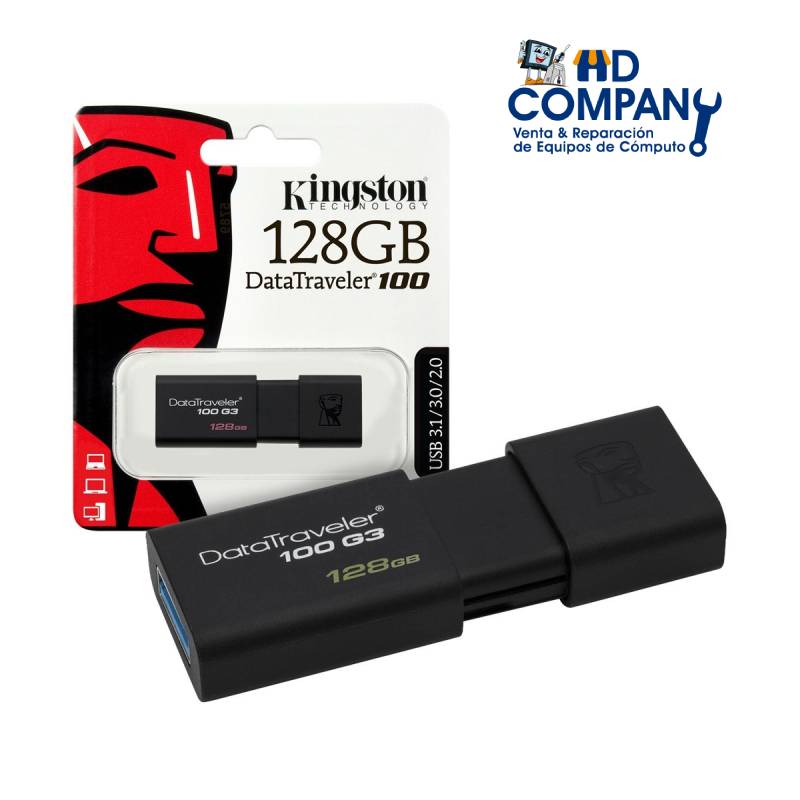 Memoria usb KINGSTON datatraveler DT100G3 128GB 3.1