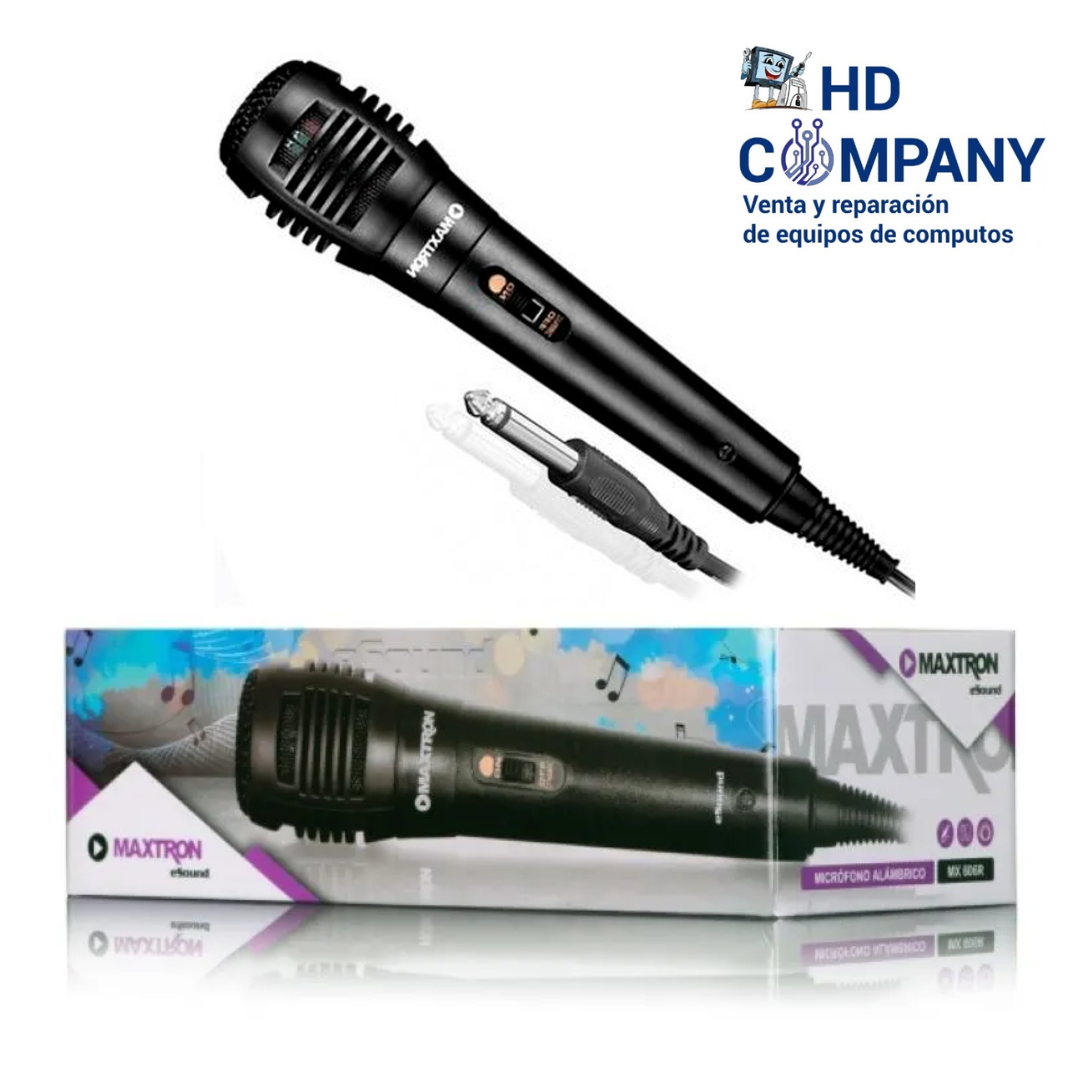 Micrófono MAXTRON esound MX606 cable 3 metros