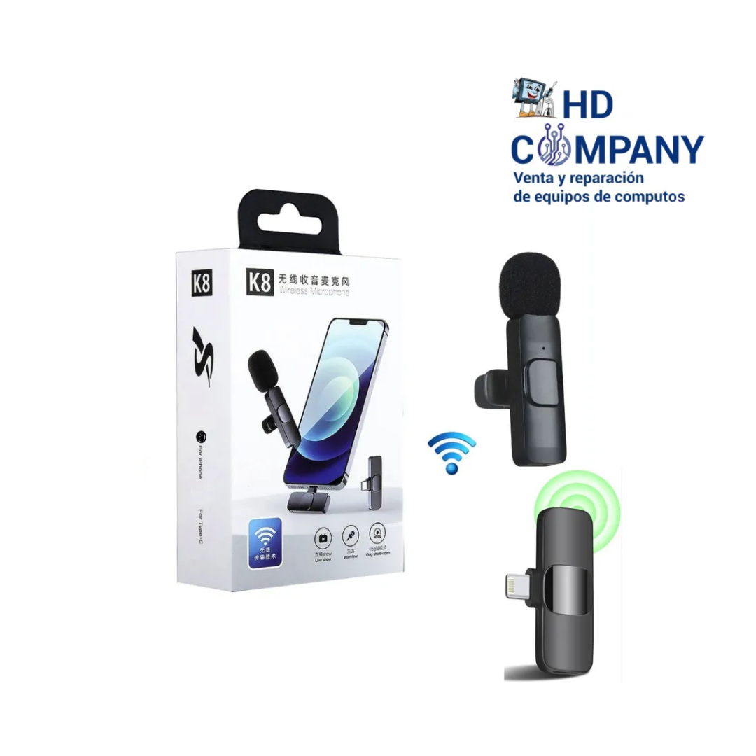 Microfono WIFI  K8 PARA IPHONE PC Y  CELULARES