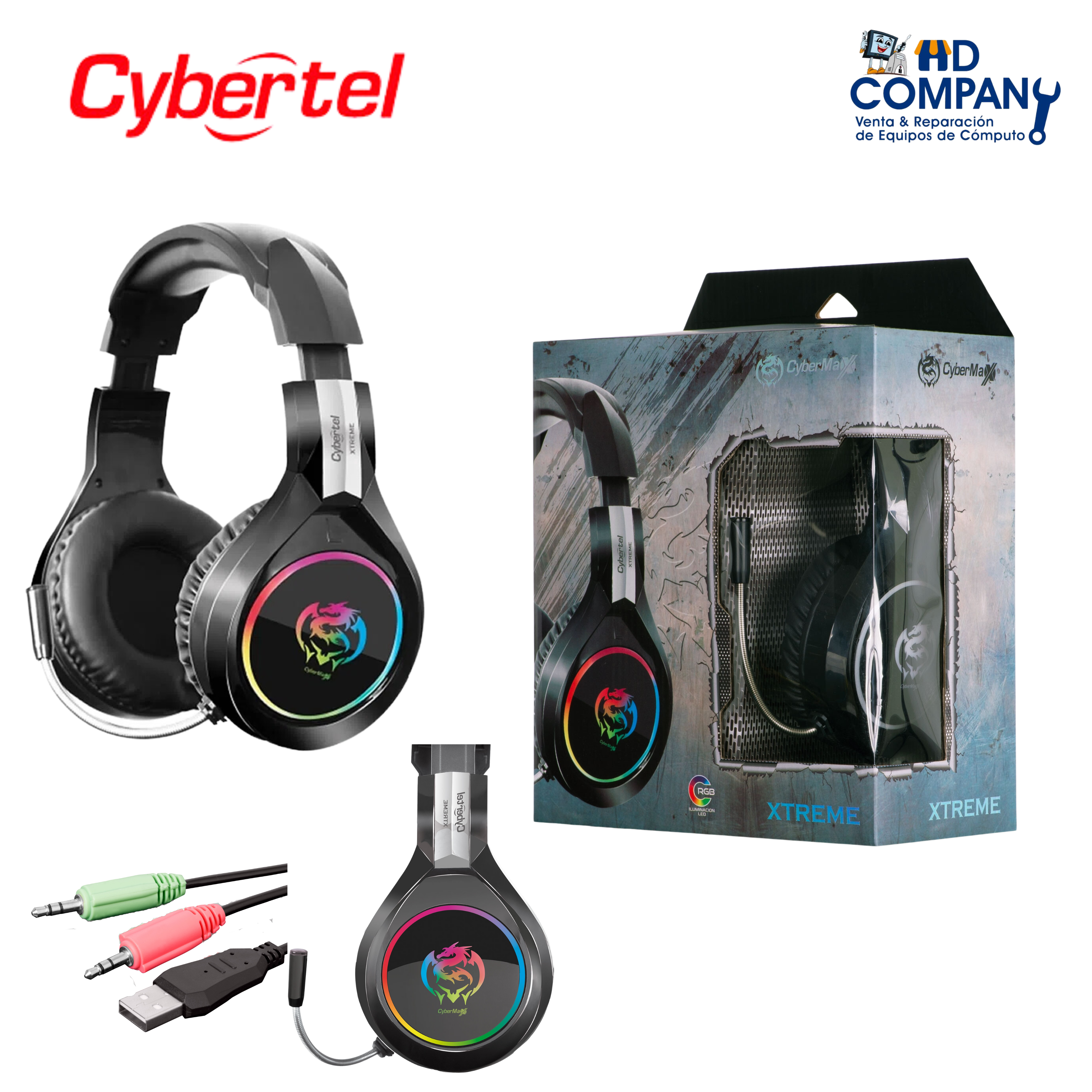 Microfono auricular gamer Cybertel xtreme Cyb Hg502