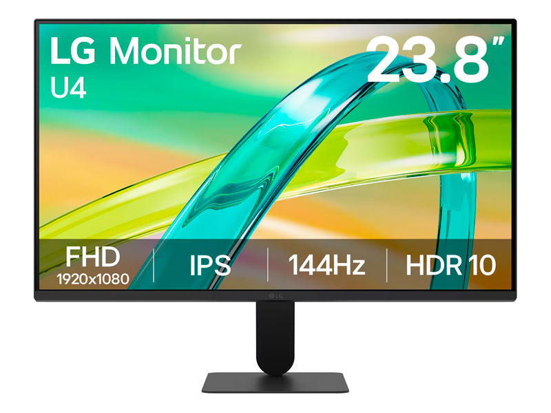 Monitor LG U4 de 24 pulgadas, monitor IPS Full HD 144 Hz HDMI VGA